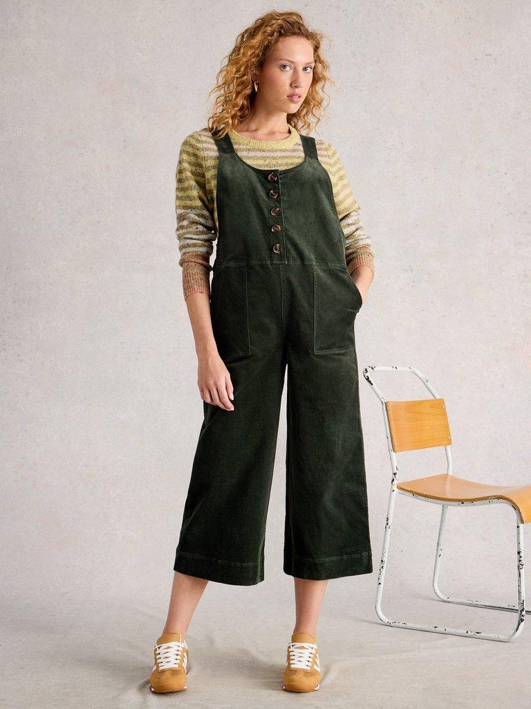 White Stuff Viola Corduroy Dungaree
in DARK GREEN