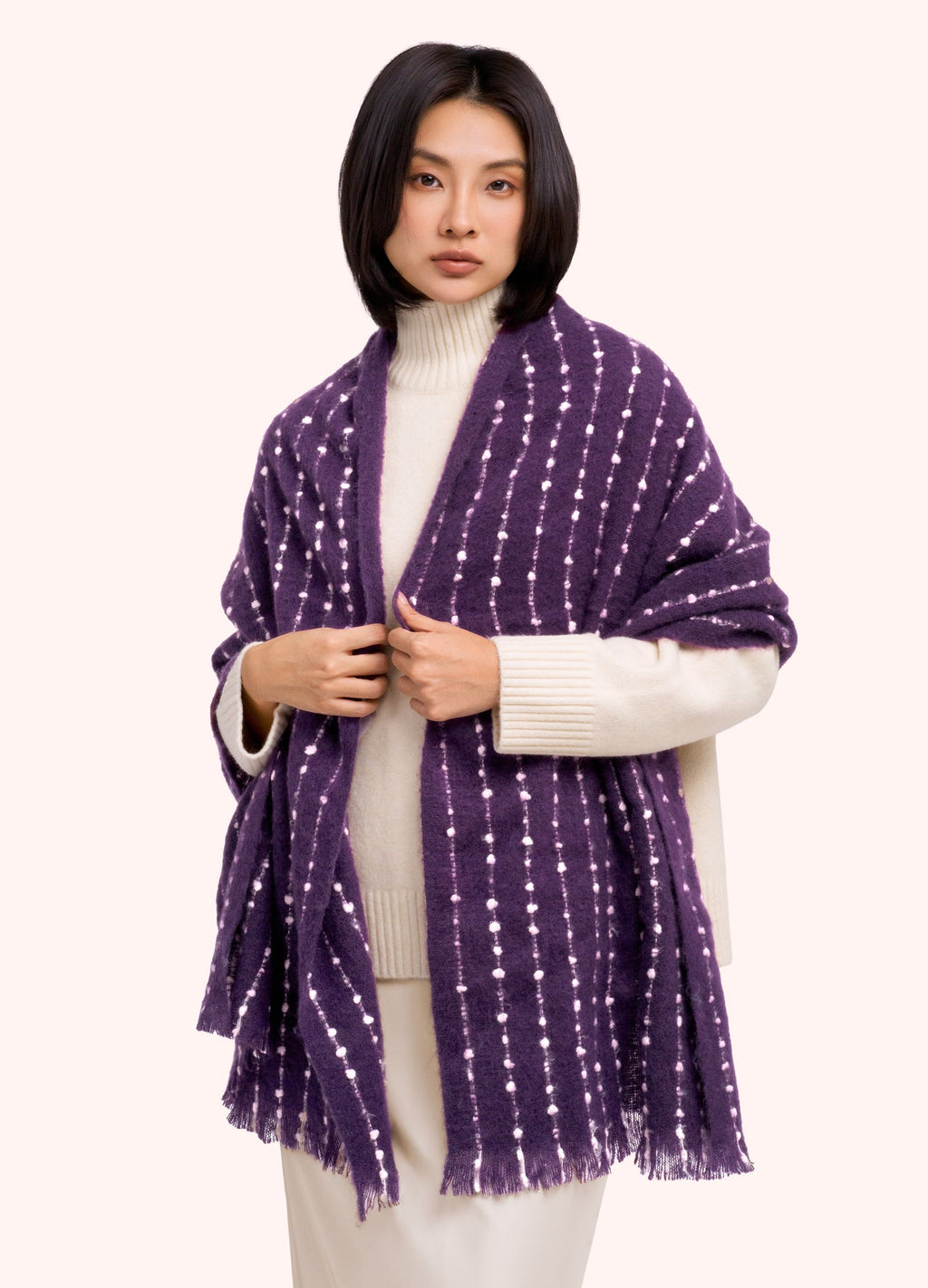 Powder Dakota Cosy Scarf, Damson