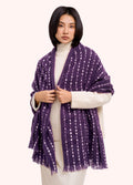 Powder Dakota Cosy Scarf, Damson