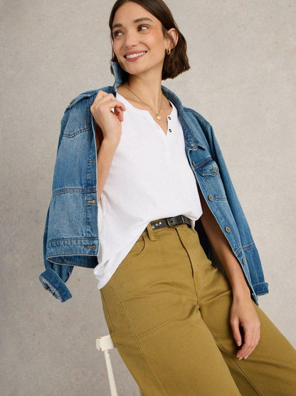 White Stuff Lola Vest-White finn