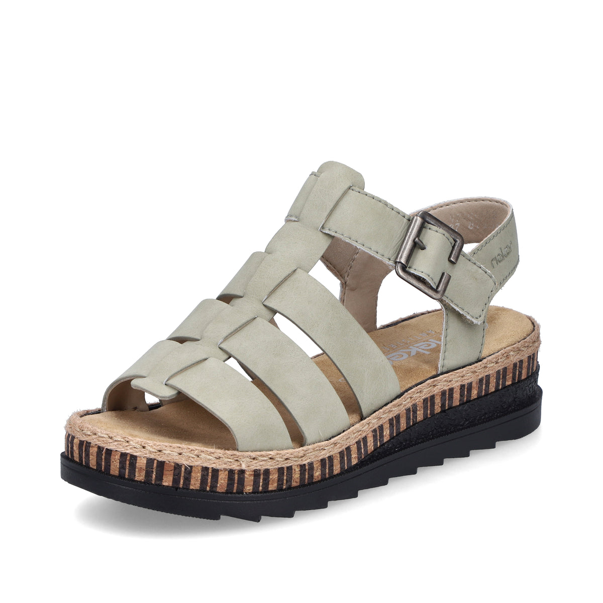 Rieker Black Sandal V7904-Rieker-White finn