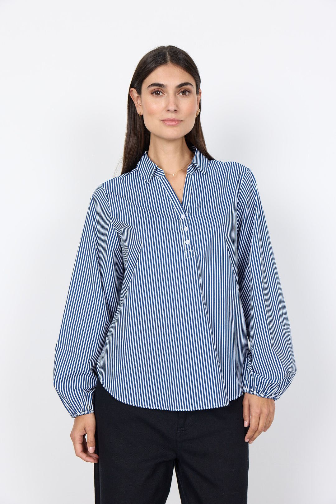 Soya Concept SC-BELINDA 1 Shirt Navy-Soya Concept-White finn