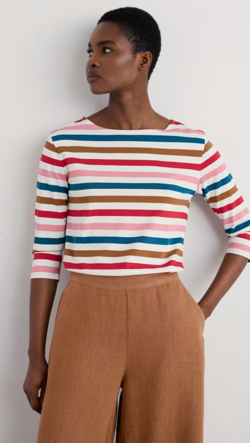 Seasalt Sailor Cotton Top Quad Scallion Pink Sky