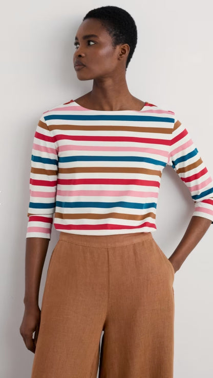 Seasalt Sailor Cotton Top Quad Scallion Pink Sky
