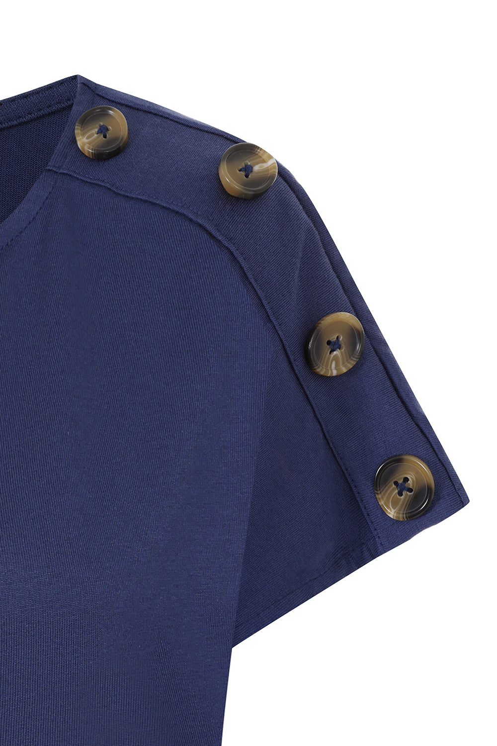 Alice Collins Button Shoulder Top