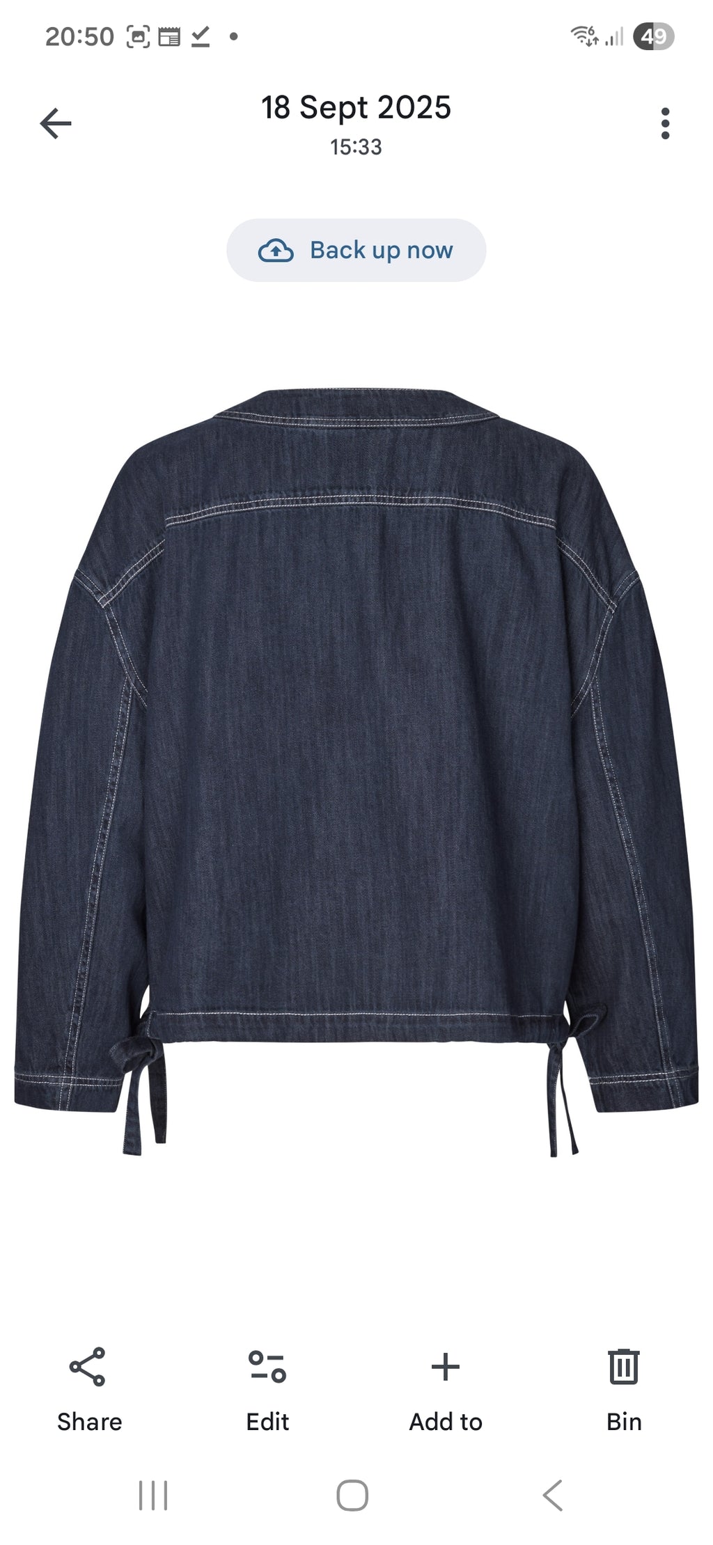 Masai Majynthera Jacket Navy Linen