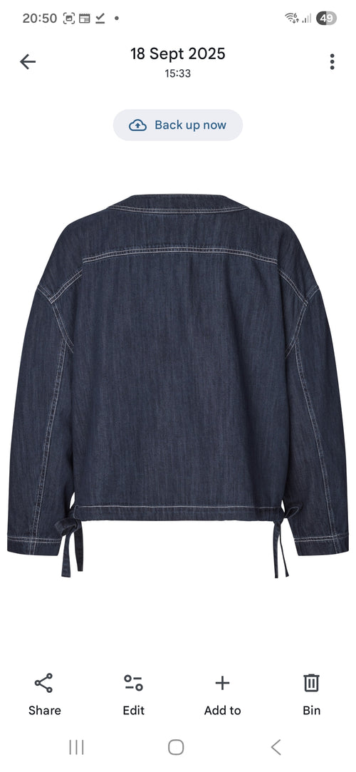 Masai Majynthera Jacket Navy Linen