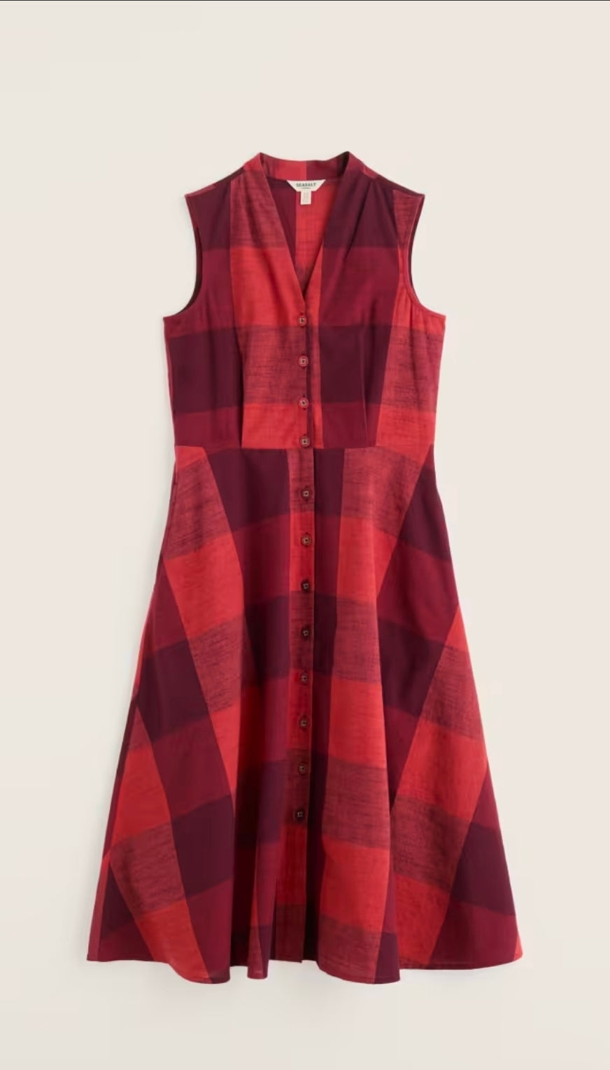 Seasalt Carved Wood Sleeveless Yarn-Dyed Dress