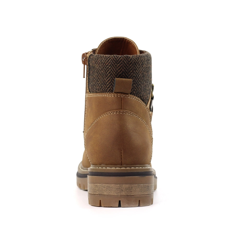 Lunar Caramel Waterproof Tan Ankle Boot-Footwear-White finn