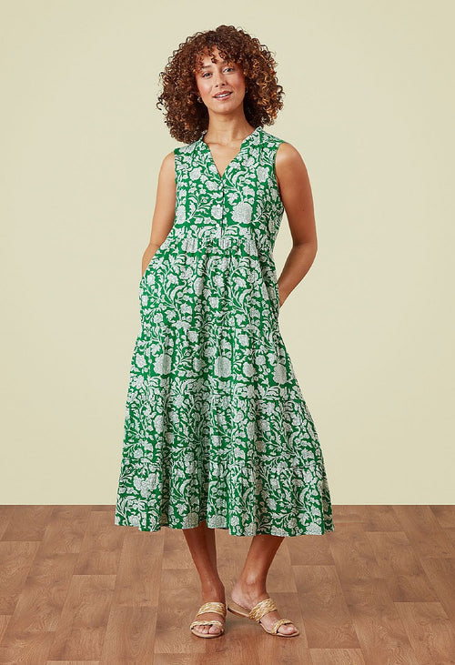 Adini Dalia Print Garden Dress - Simply Green-Dress-XS-