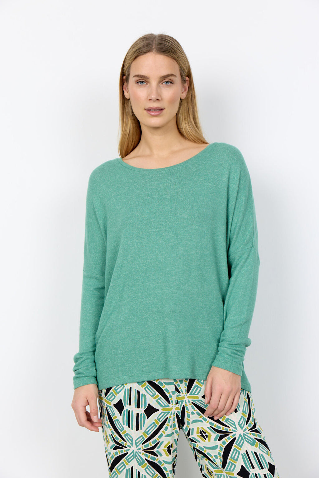 Soya Concept SC-BIARA 1 Blouse Green-Soya Concept-White finn