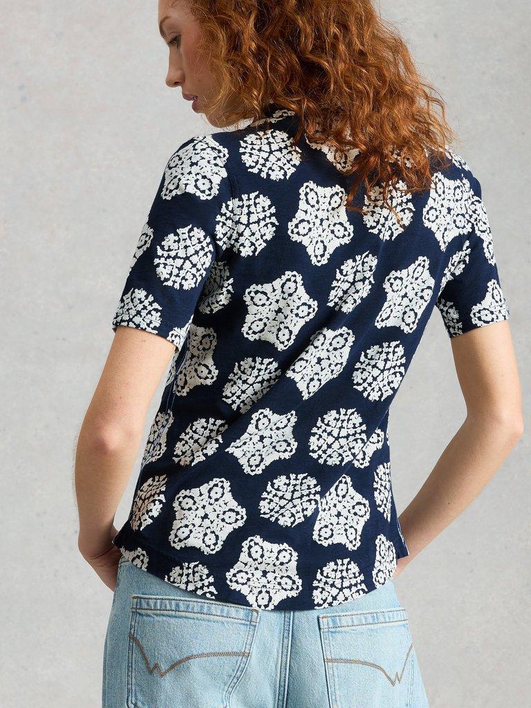 White Stuff ANNIE COLLARED SHORT SLEEVE JERSEY SHIRT