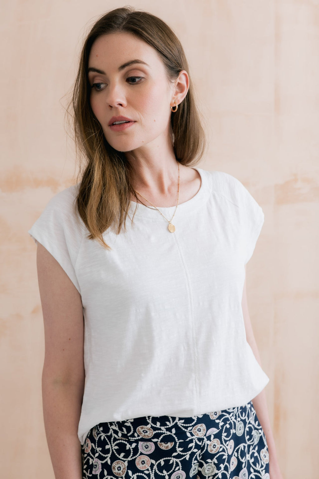 Lily and Me Tidal Organic Cotton T-Shirt White-Lily and Me-White finn
