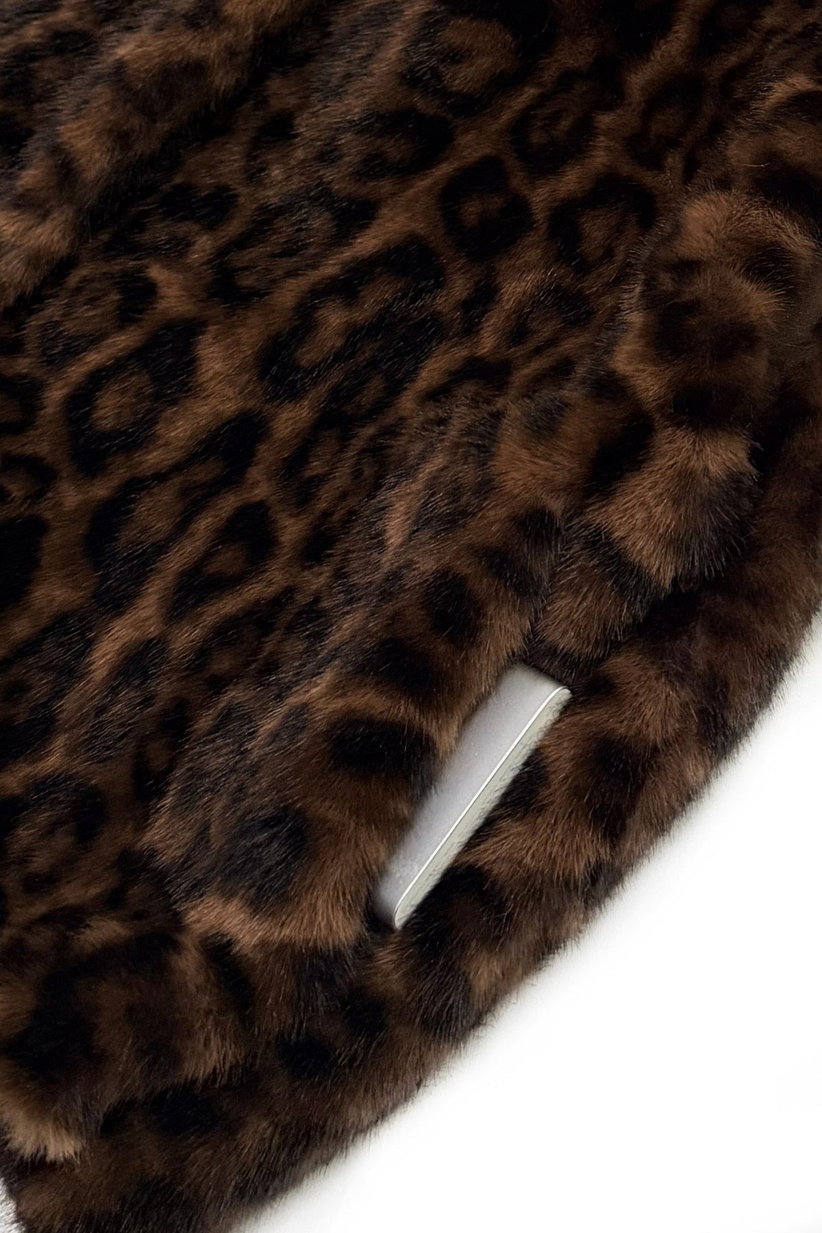 Leopard Print Cap Shoulder Faux Fur Gilet Waistcoat