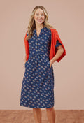Adini Summer Fan Petunia Dress - Evening Blue