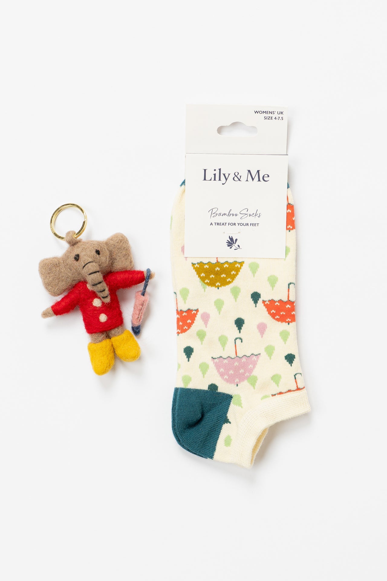 Lily and Me Elodie Elephant Trainer Socks And Decoration Giftbox