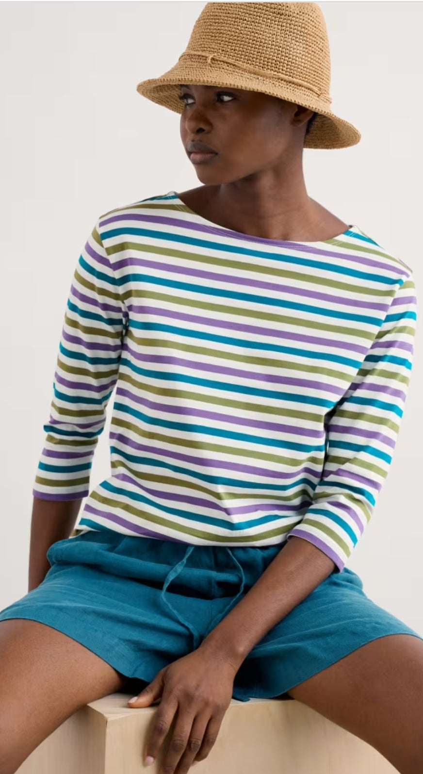 Seasalt Sailor Top Tri Mini Cornish Pansy