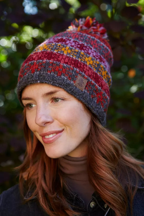 Pachamama Tintagel Bobble Beanie-Hat-White finn