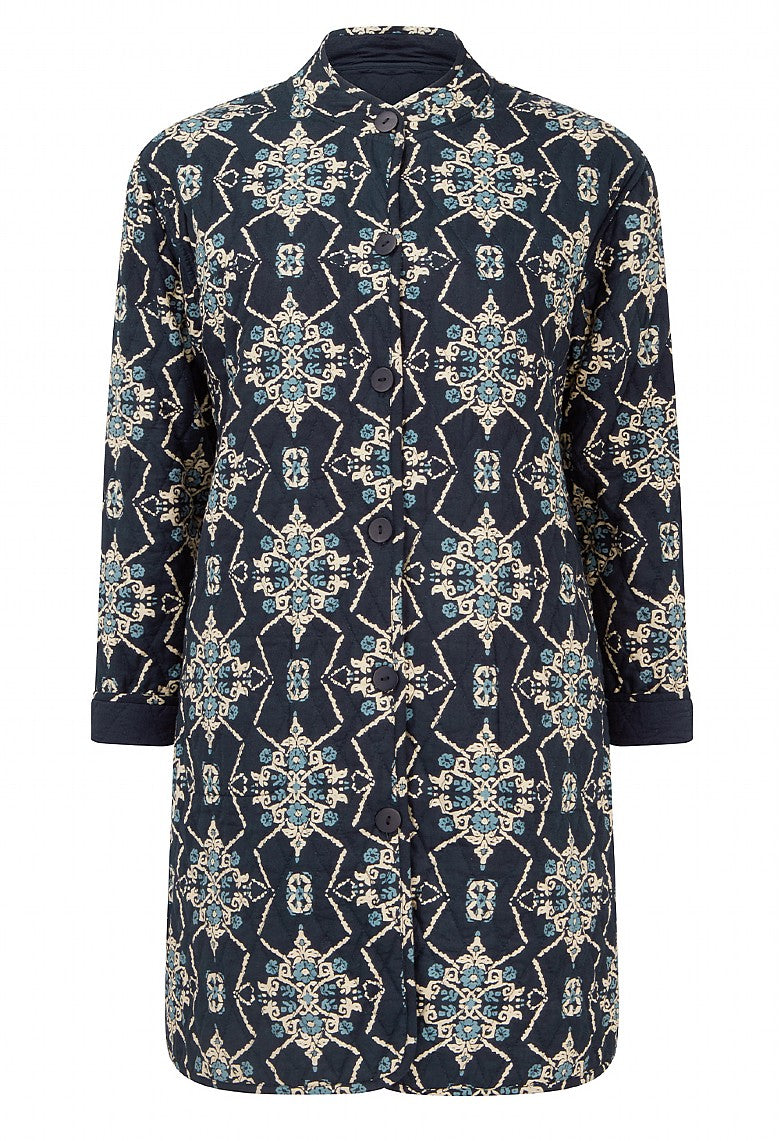 FREYA REVERSIBLE QUILTED COAT CELINE-Coats & Jackets-White finn