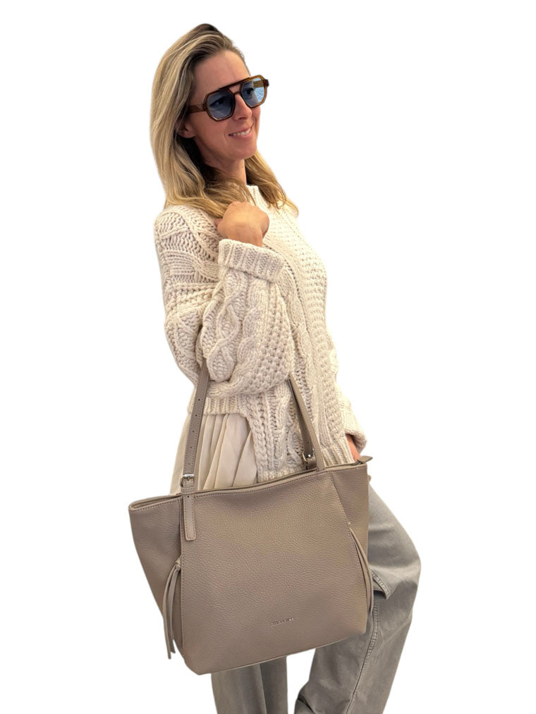 David Jones 6920-3 Shoulder Bag-David Jones-White finn