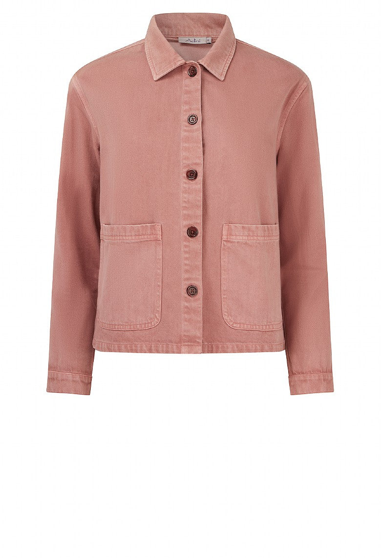 EVIE LAUNDERED COT TWILL JKT-White finn