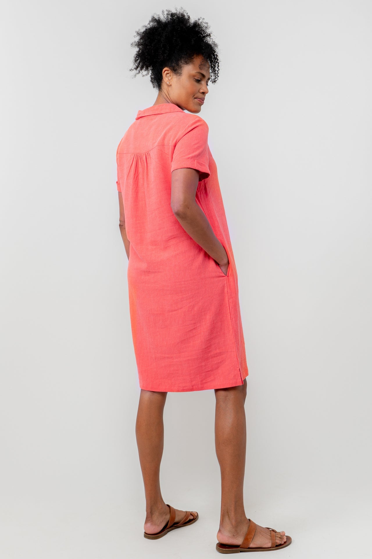 Lily and Me Lavender Dress Plain Linen-Dress-White finn