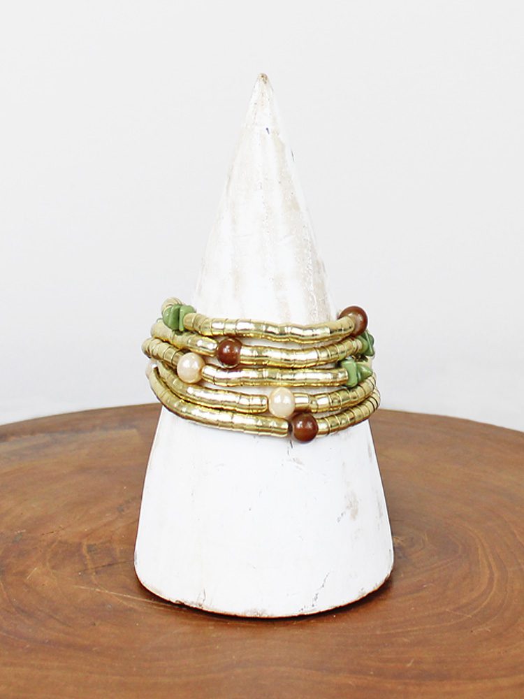 KH6602 SET OF 5 SNAKE BRACELETS WITH BEADS