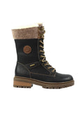 Lunar Cambridge Mid Calf Black Boot-Footwear-White finn