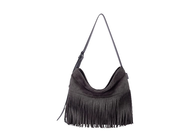 David Jones Faux Suede Fringe Shoulder Bag CM8723