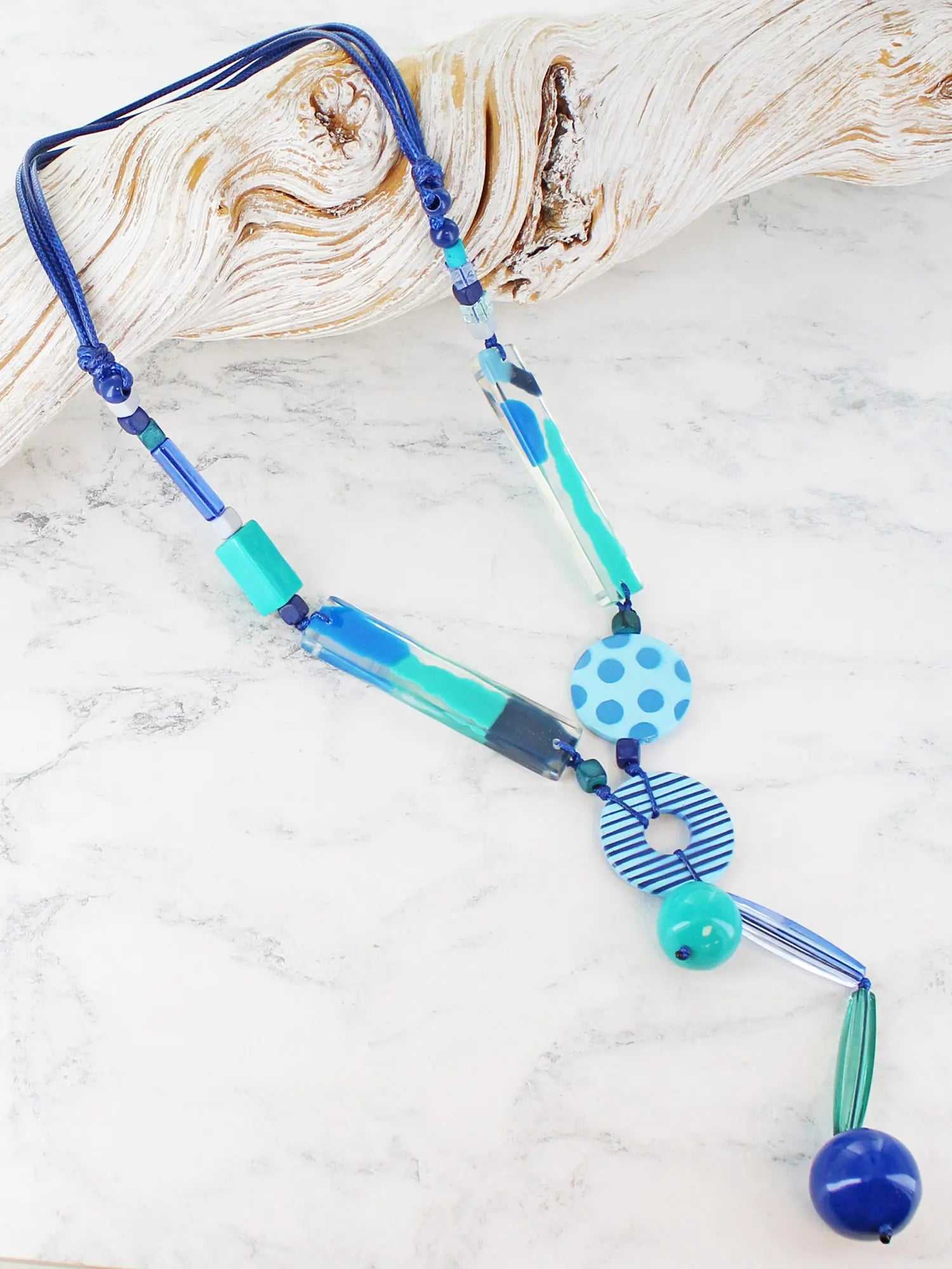 ASYMMETRIC RESIN TASSEL NECKLACE UJ1510