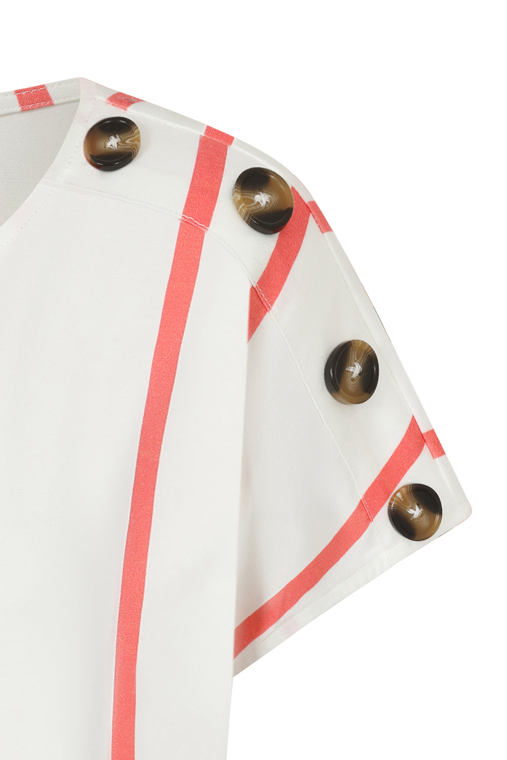 Alice Collins Button Shoulder Top