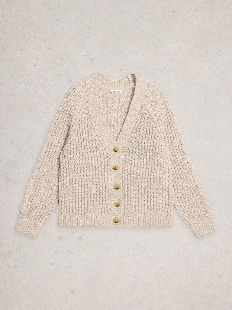 White Stuff Sally Slub Cardigan-White finn