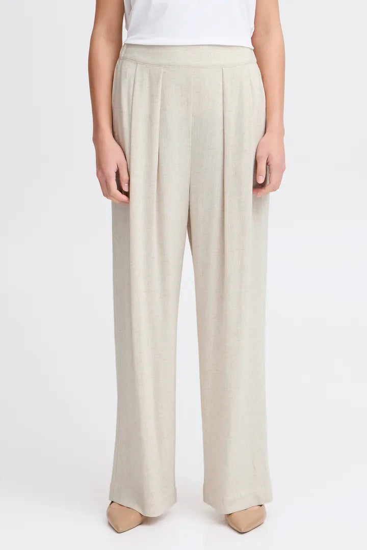 Fransa Fratel Trousers-Trouser-White finn
