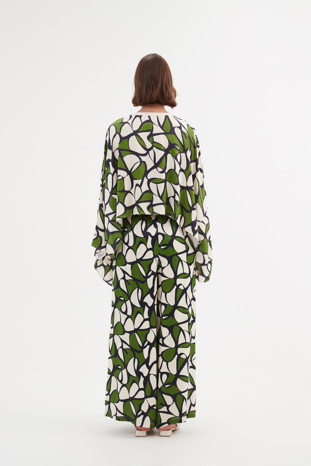 Tirelli Oversized Print Layer2 Top Rayon Green Oasis Prin
