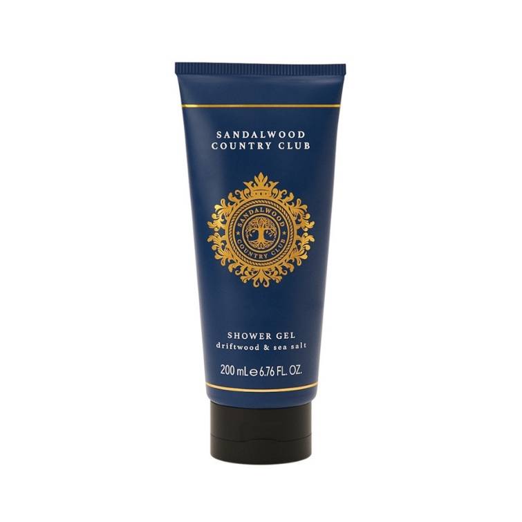 Sandalwood Country Club Driftwood and Sea Salt Shower Gel 200ml-Somerset Toiletries-White finn