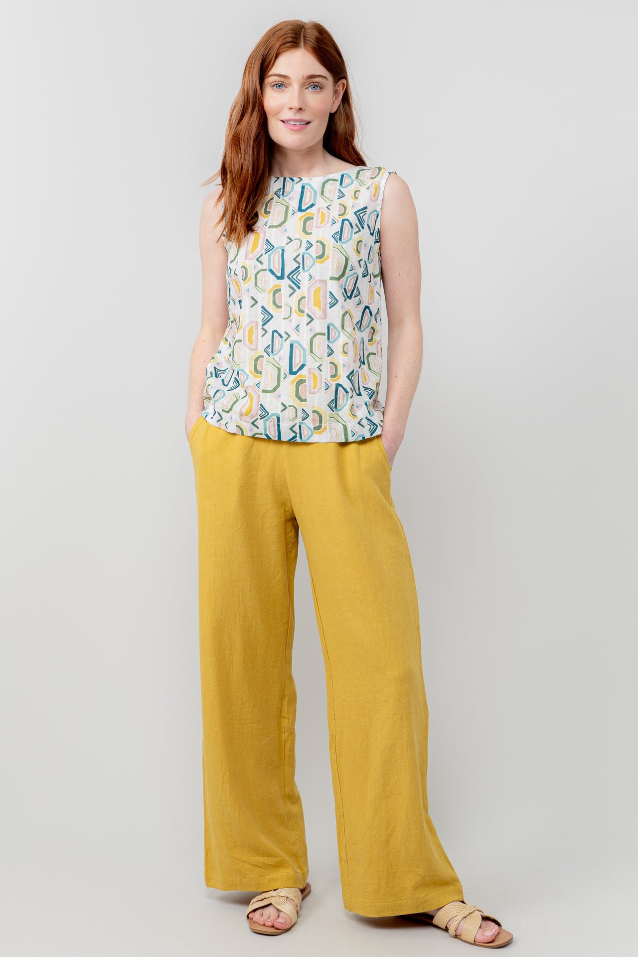 Lily and me Grace Trouser Plain Linen