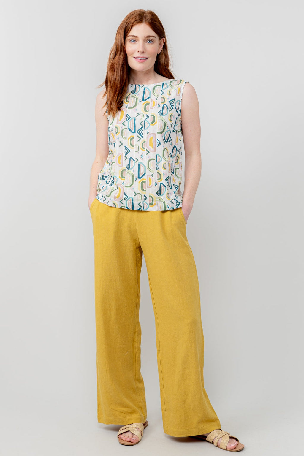 Lily and me Grace Trouser Plain Linen