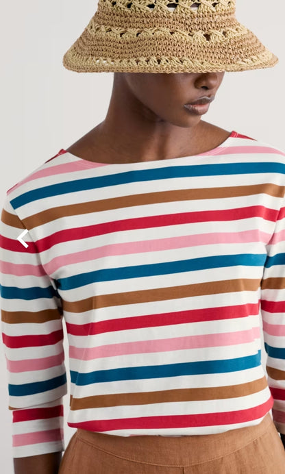 Seasalt Sailor Cotton Top Quad Scallion Pink Sky