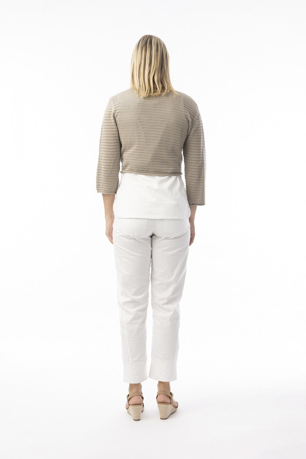Orientique Knit Essentials Tie Shrug-Orientique-White finn