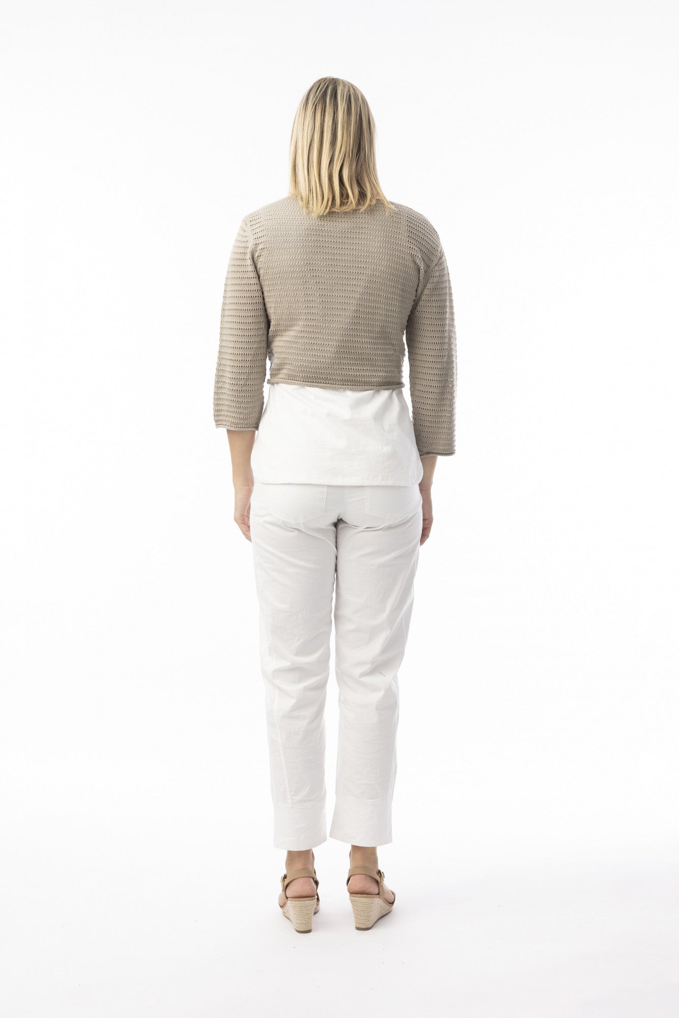 Orientique Knit Essentials Tie Shrug-Orientique-White finn