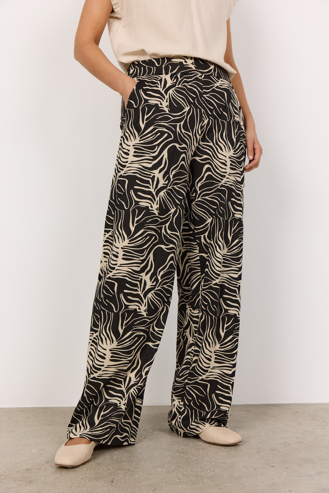Soya Concept SC-Ritza Trousers-Trouser-White finn