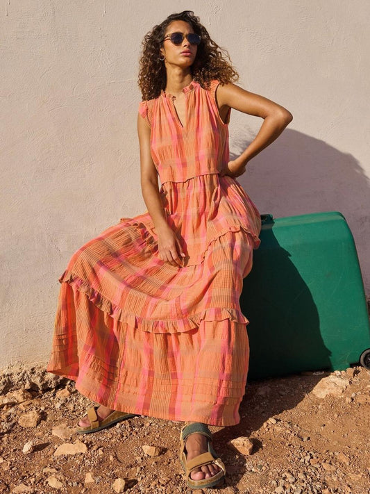 White Stuff Rosie Check Maxi Dress