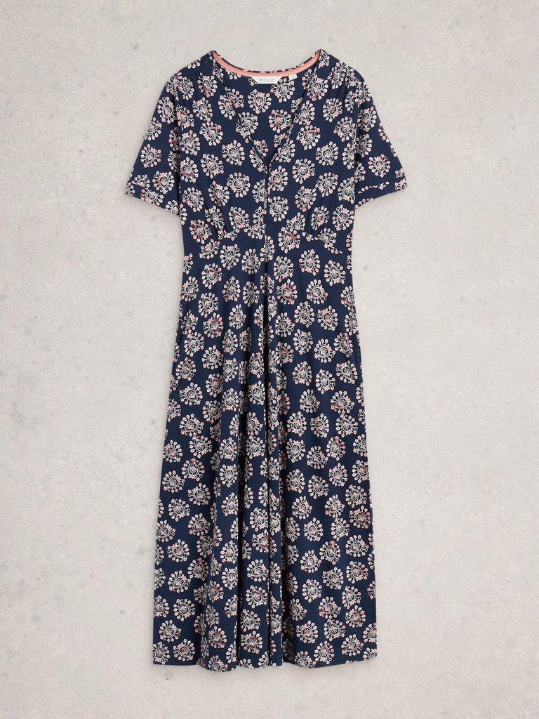 White Stuff Megan Short Sleeve Midi Dress-White Stuff-White finn