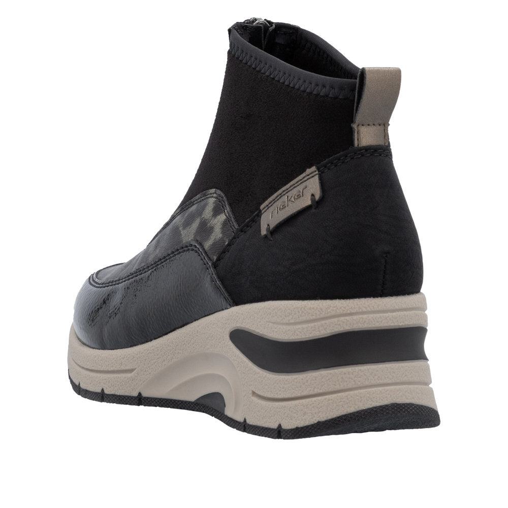 Rieker Print Front Zip Ankle Boot N9362