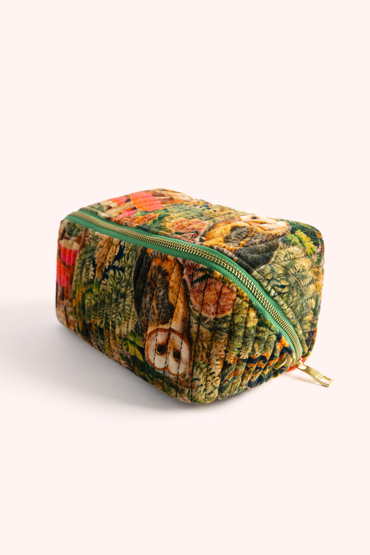 Quilted Make Up Bag - Wild Woodland Owl