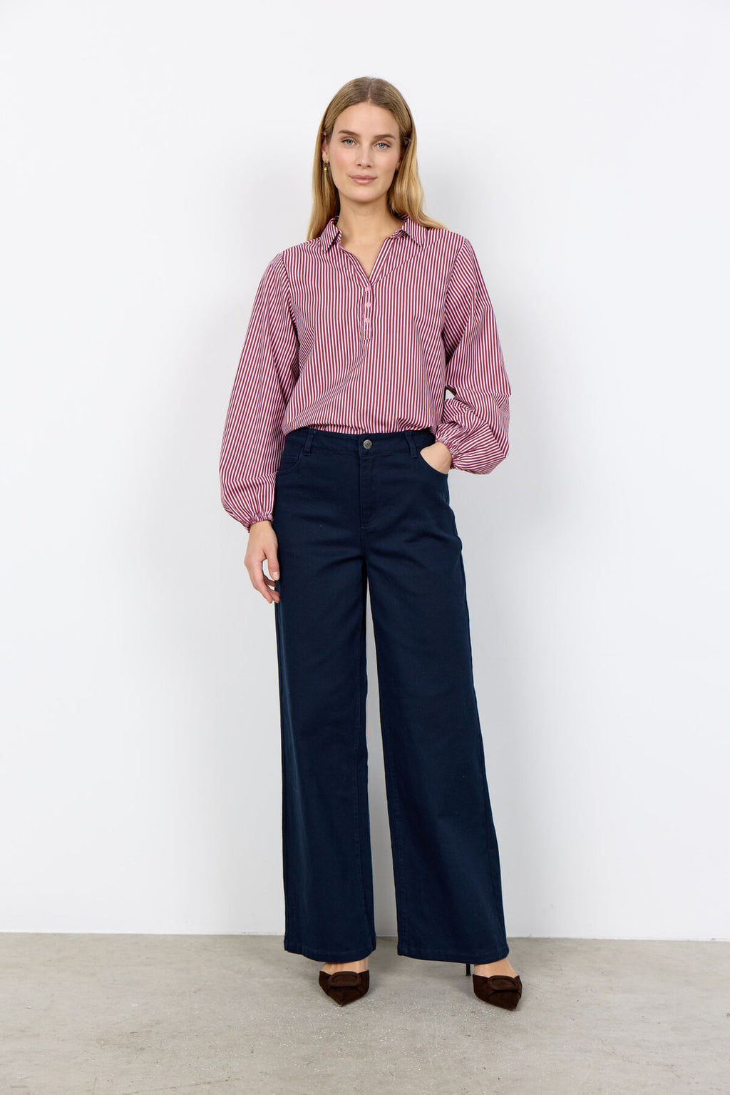 Soya Concept SC-BESS 2-B Pants Navy-Soya Concept-White finn