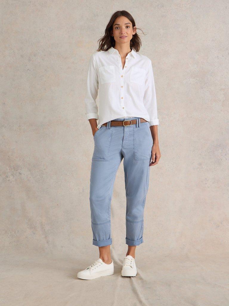 White Stuff Sophie Organic Cotton Shirt-Shirt-White finn