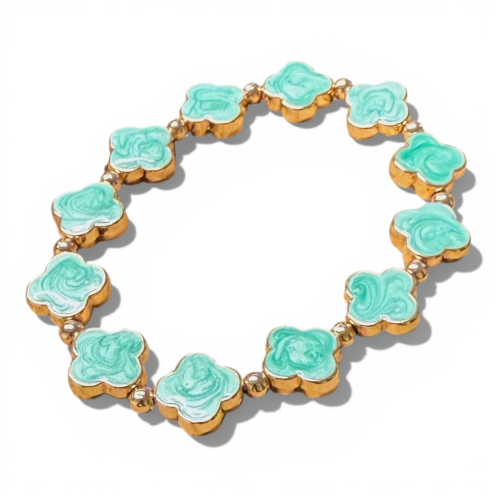 Jess and lou Clover Pearlescent Bracelet BR248-Jess and Lou-White finn