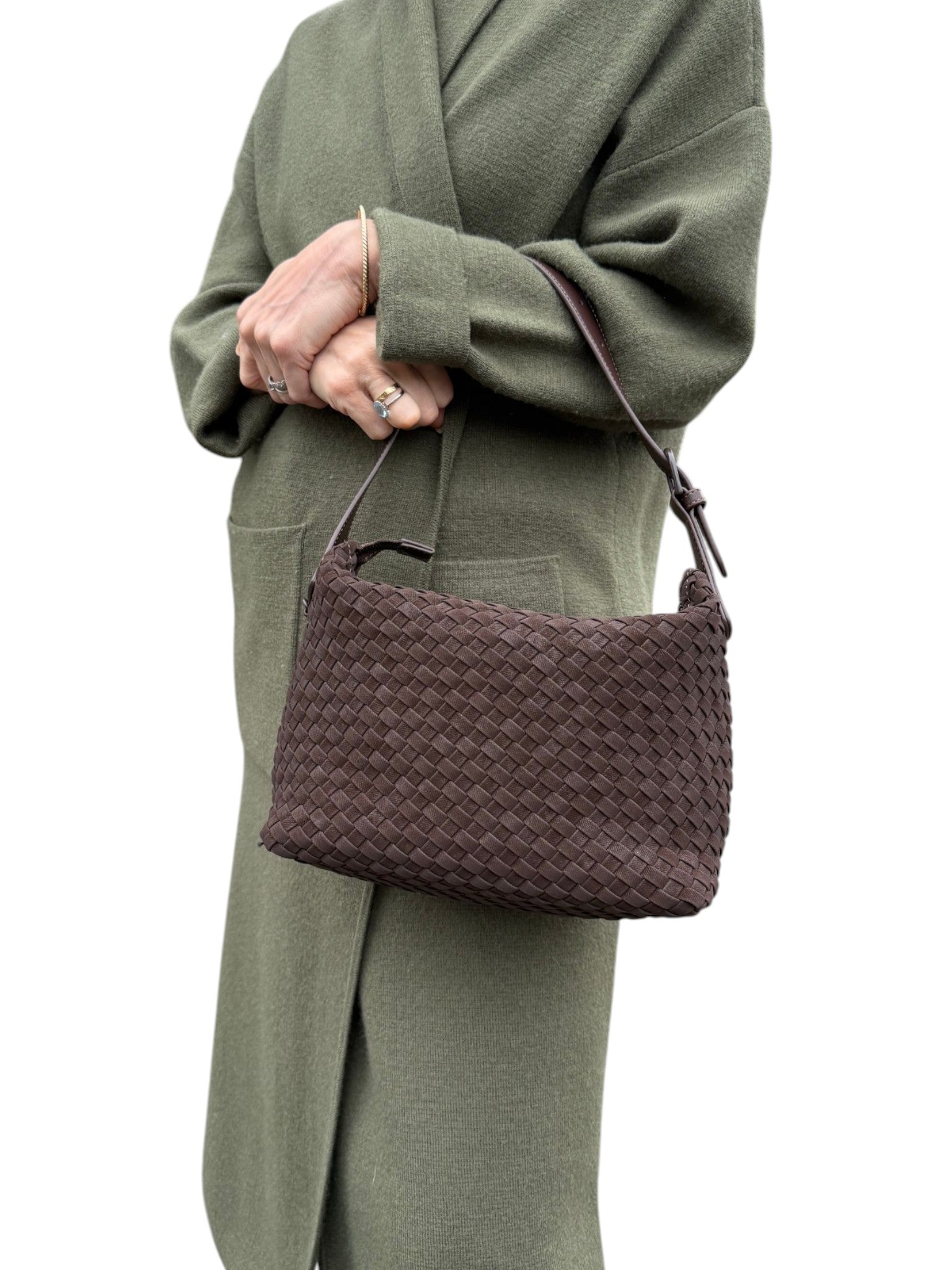 David Jones woven effect shoulder bag CM8452-1