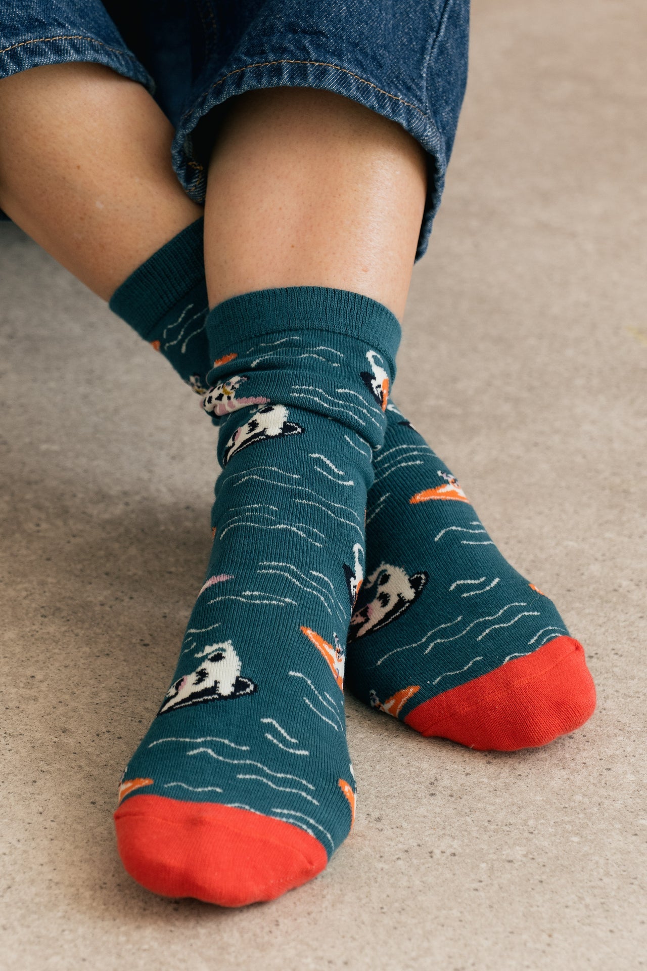 Lily and Me Bowie The Surf Dog Bamboo Socks And Decoration Giftbox